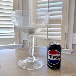 Princess House Clear Wine Glass with Tall Stem - centerpiece